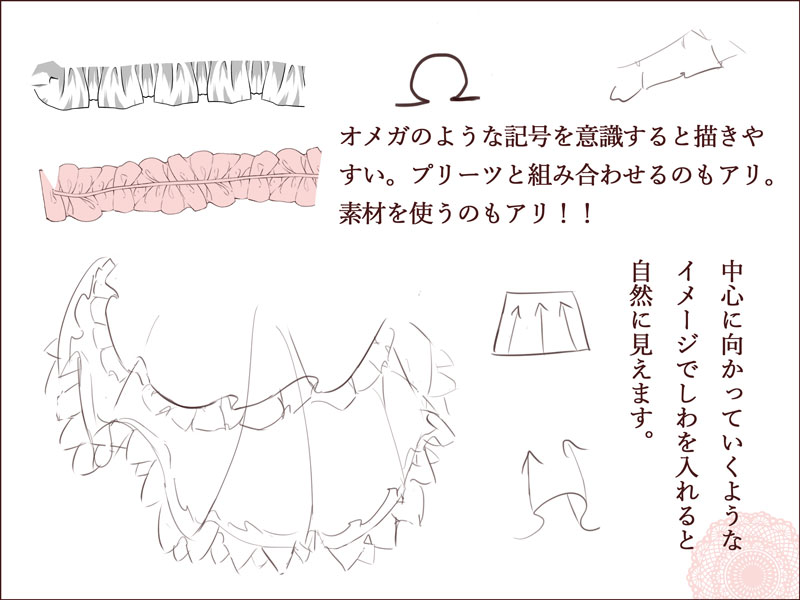 イラスト 自然の服の着せ方とフリル地獄を乗り越える方法